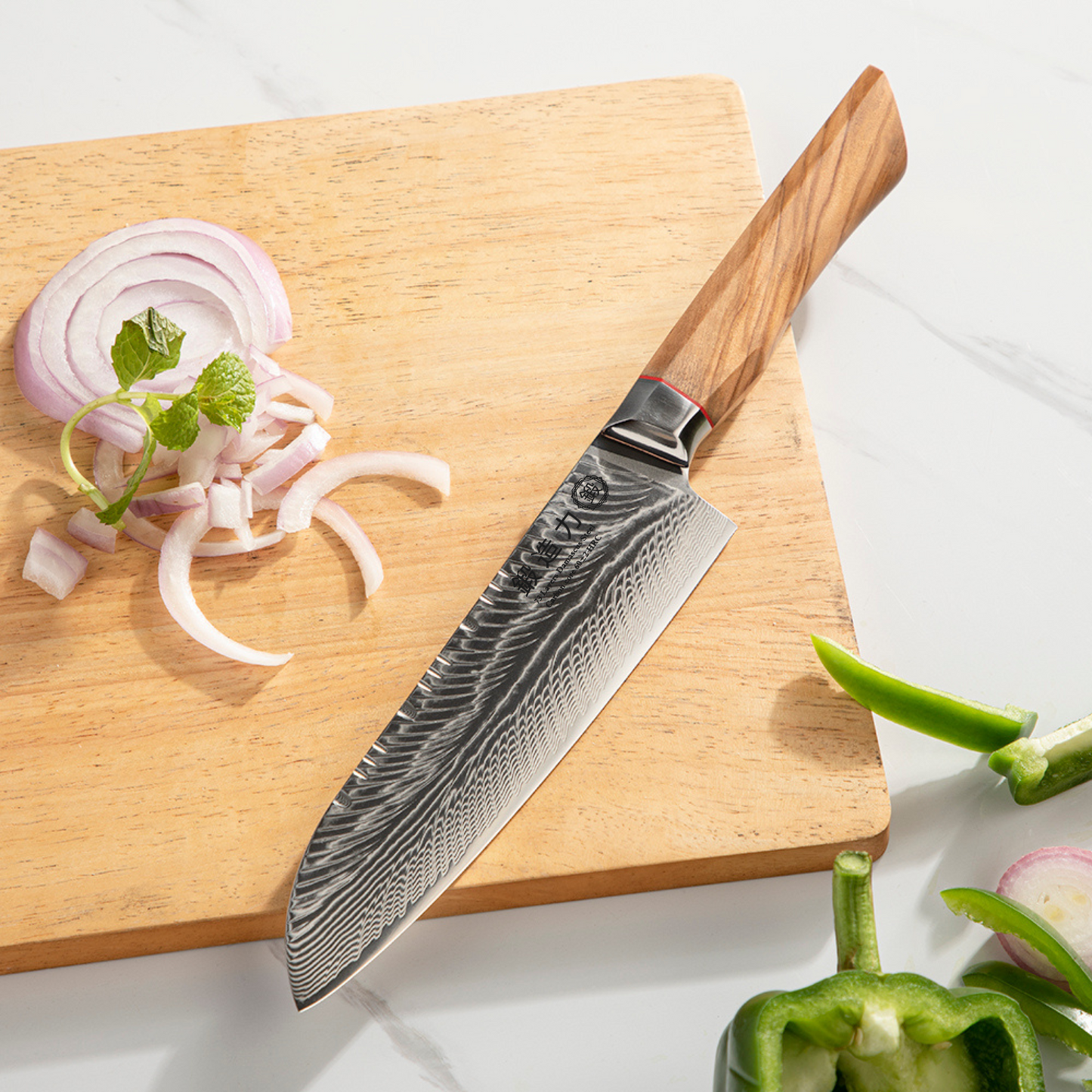 Santoku Olive Feather