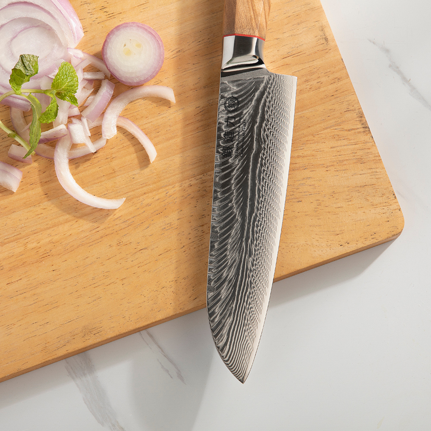 Santoku Olive Feather